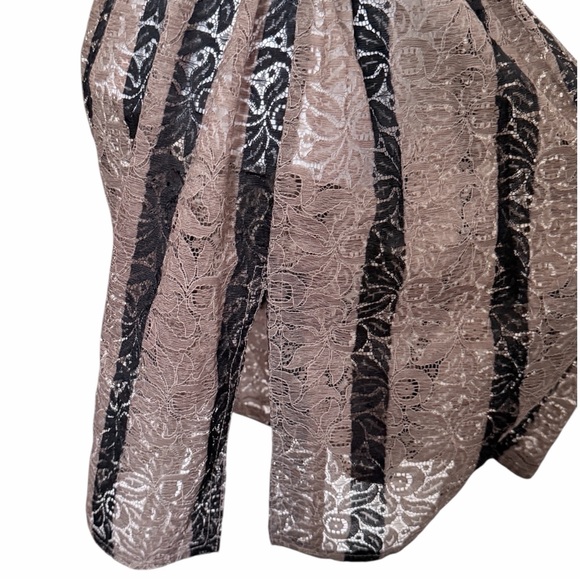 VTG Lace High Waist Shorts Size EU 40 Stripes Loungewear Coquette 90s Retro - Picture 5 of 9